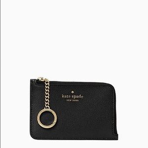 Kate Spade Darcy Medium L-Zip Card Holder Black